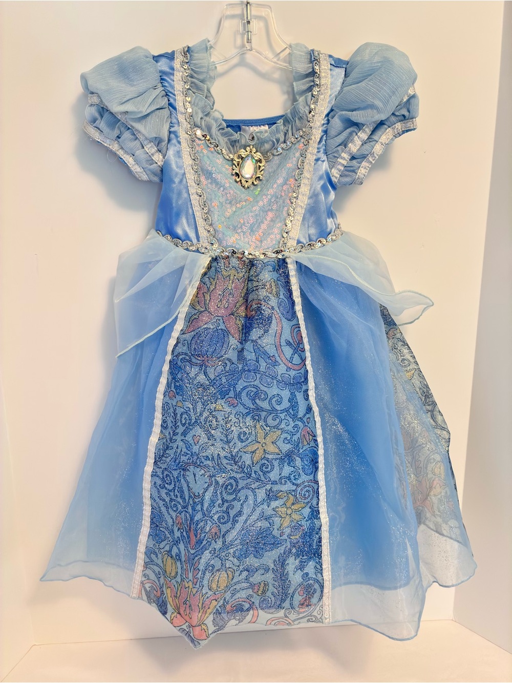 Disney Toddler Girl Cinderella Ball Gown Dress Costume Blue Size 3